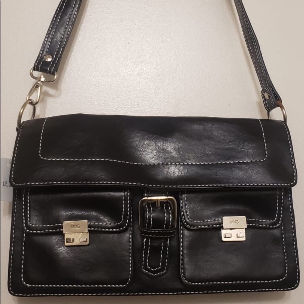 MNG MNG Black Pockets Authentic Shoulder Bag